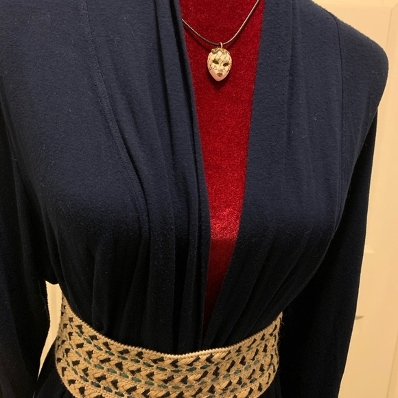 Navy blue jersey cardigan sz XL - Picture 3 of 4